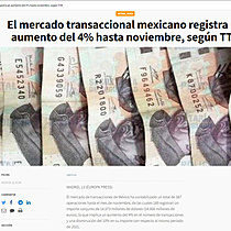 El mercado transaccional mexicano registra un aumento del 4% hasta noviembre, segn TTR